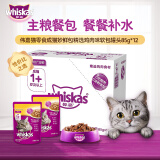 伟嘉猫零食成猫妙鲜包85g*12精选鸡肉味猫湿粮餐包软包全价粮