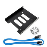 联想 台式机SATA线+笔记本光驱位硬盘托架SSD固态光驱位支架盒台式3.5英寸转2.5英寸支架 台式机支架+SATA3线