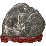 万棠天然原石家居客厅玄关观赏石补缺角办公室靠山石假山奇石桌面摆件 150斤左右择优随机款式发货