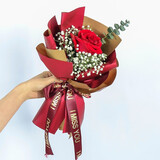 艾斯维娜鲜花速递康乃馨混搭花束生日礼物全国同城花店配送 1朵红玫瑰（30束起送）