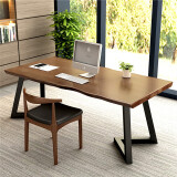 铁掌柜 实木书桌台式电脑桌家用办公学习桌书法桌卧室简易长条桌子 120*60*75板厚8CM
