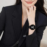 vivoo机通用女智能手表watch3接打电话消息提醒测血压心率血氧睡眠监测情侣希普拓计步运动手表 黑