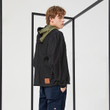 dickies 夹克多口袋拼接撞色外套 男士休闲百搭长袖薄外套10103 黑色 S