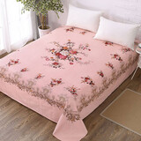 玖希奇全线丝光全棉床单单件纯棉加厚1.8米2m床中式国民老式床单 迷人花香 玉色 245*250cm（适合1.8米床）