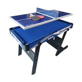 大雄（DAXIONG）儿童木制黑8桌球台 小型美式英式台球桌 儿童桌球玩具可折叠 超大蓝色折叠款1.25m（二合一)