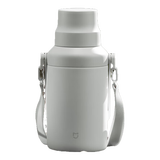 【9成新】小米大肚保温杯 户外保温水壶 双饮保冷杯  316L便携水杯 云雾白 1L 