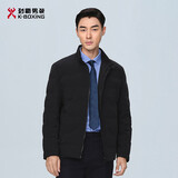 劲霸男装（K-Boxing）男士冬季立领轻薄短款夹克羽绒服|NRHG4002 深兰 175/L 