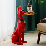 冰石美创意大型落地狗摆件现代客厅电视柜沙发旁家居装饰品乔迁新居礼品 迎宾绅士犬红金款