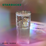 星巴克（Starbucks）杯子玻璃杯 高颜值玻璃吸管杯 大容量桌面 咖啡水杯 男女送礼 幻彩女神款玻璃吸管杯 550ml