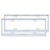 悦野 新能源车牌架框 电动汽车绿牌车牌框牌照框号牌架牌照托 银色