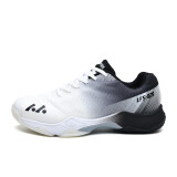 雷弗斯（LEFUS）新款羽毛球鞋男女宽版舒适防滑专业耐磨鞋夏季透气网球鞋专业运动 白黑色 43