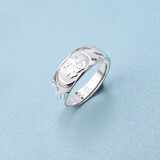 999足银开口活口福字戒指女款中老年人妈妈奶奶礼物 4克重开口福字戒指