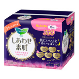 乐而雅花王进口F透气棉柔纤巧超长夜用护翼型卫生巾35cm8片姨妈巾自营