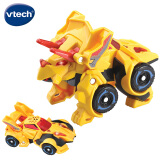 伟易达（Vtech）变形恐龙 神兵小将三角龙 变闪电跑车汽车 男孩玩具 儿童礼物