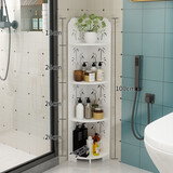 生活乐章转角柜三角靠墙角收纳置物架落地子卫生间洗衣机马桶储物阳台浴室 富贵竹98高半径22