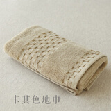 华纱全纯棉浴室防滑地垫子脚垫加厚地巾吸水洗澡防水卫生间地毯酒店 卡其色 75cm*40cm