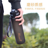 NEWB运动水杯男大容量夏季Tritan塑料茶杯子男女士学生户外健身饮用壶 【可刻字】黑色650ml