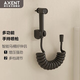 AXENT恩仕马桶喷枪卫生间伴侣手持增压冲洗厕所喷水枪喷头角阀喷枪套餐 黑色喷枪-不含角阀