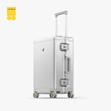 地平线8号（LEVEL8）行李箱男 商务20英寸密码旅行箱铝镁合金登机飞行家拉杆箱女 银