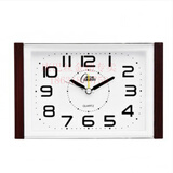 康巴丝闹钟桌面台钟电子万年历夜光简约闹表日历小巧 白色【2336】