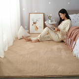 Y U-LIVE轻奢仿兔毛隔凉地毯卧室客厅满铺网红女生房间毛绒撸猫感飘窗长绒 兔毛浅驼色【短毛】 50cmx160cm【特价款】