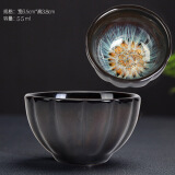 益馨荣 窑变茶杯功夫主人杯茶具单杯建盏茶盏主人品茗杯建盏杯 Z-花瓣杯（55ml）