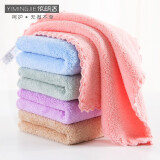 依明洁 方巾吸水毛巾柔软面巾 擦手多用途小毛巾 混色10条 颜色随机