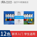 温莎牛顿水彩颜料画家专用水彩颜料套装学生绘画管支水彩颜料套装 12色 套装