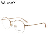 夏蒙（Charmant）眼镜框复古男女半框超轻合金百搭近视眼镜架VM19332 RG 52mm金色