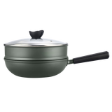 【9成新】京东京造 炒锅 蒸炒多用不粘炒菜锅轻烟少油炒菜锅炖煮锅具磁炉通用 28cm  