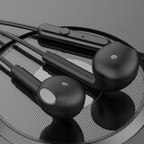 凡锐 耳机有线入耳式重低音立体声K歌手机耳机游戏适用于荣耀oppo华为小米vivo一加真我 马卡龙黑色(3.5mm)