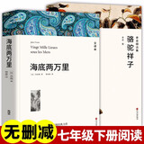 海底两万里 骆驼祥子全套2册七年级下册必读名著 原著正版完整无删减青少年版初中生课外阅读必读书籍 人教版语文教材配套阅读赠核心考点手册 老师推荐 初一下册学生阅读中小学教辅图书