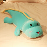 艺乐坊可爱恐龙毛绒玩具公仔抱枕睡觉长条枕床上大娃娃玩偶女生布偶 蓝色 60厘米【比较小】看详情图