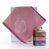 洁丽雅纯棉小毛巾加厚方巾家用男女情侣全棉柔软吸水洗脸毛巾4条装 8991方巾紫2蓝1棕1共 4条