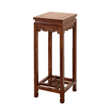 衡工 花架实木客厅中式阳台花盆架现代简约盆景架绿萝架老榆木实木质 花架 胡桃色31长*31宽*80高