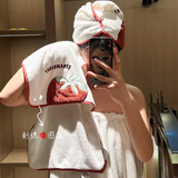 均垚可裹可穿式浴巾女2024新款浴袍女成人速干浴巾裹女情侣款浴衣浴裙 草莓浴裙【70*140cm】