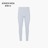爱慕先生男暖裤暖衣暖阳AIR单层秋裤秋衣男士秋冬保暖 浅蓝灰色（单层暖裤）2.0 L (170)