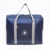爱满 旅行包男女通用便携可折叠包大容量行李包加厚收纳整理袋手提包 三代款深蓝色 44*17*35 大