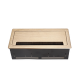 贝桥（BiQiO）L0215多媒体桌面插座带毛刷多功能HDMIVGA卡侬接口信息铝合金面板 金色