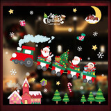 新新精艺圣诞节装饰贴纸2张玻璃门窗户贴橱窗贴装饰品纸窗贴教室装饰布置