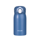Diller 轻量保温杯日本SUS316不锈钢标 便携男女办公水杯儿童学生杯子 新款蓝色320ML（带泡茶滤网） 官方标配