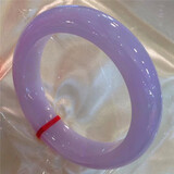 老坑缅甸翡翠处理手镯玉镯紫罗兰手镯子冰糯种紫罗兰玉镯子送妈妈 56mm