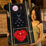 梵丝迪七夕情人节礼物送女朋友老婆媳妇生日女神创意礼盒项链口红套装 天使之翼一周耳钉款