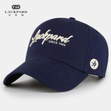 LACKPARD棒球帽ins刺绣鸭舌帽遮阳硬顶户外运动情侣帽子休闲大头围显脸小 深海蓝 均码 56-59cm可调节
