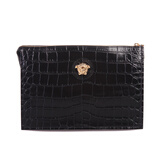 范思哲（VERSACE）男包 手拿包男士美杜莎金头手拿包手包男 DP87631 DCOV5 D41OH鳄鱼纹大号