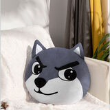 九鹿美兮哈士奇抱枕狗头搞怪可爱睡觉沙发靠垫午休趴睡枕搞笑枕头沙雕抖音 哈士奇35*35CM