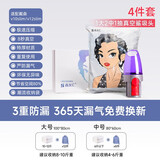 森友汇 N1 适配戴森吸尘器抽真空袋吸头配件 收纳压缩袋 棉被衣物整理袋套装 鲨吸头+收纳袋（1大号2中号）/适配slim型号