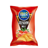 可比克经典薯片55g袋装番茄味辣味办公室休闲食品膨化零食儿时童年回忆 番茄味55g