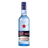 红星二锅头白酒 蓝瓶纯粮8绵柔 清香型粮食酒 北京产地整箱送礼 43度 750mL 1瓶