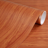 乐尔曼木纹贴纸自粘家具橱柜防水防油木门桌面翻新装饰加厚波音软片贴皮 棕枫木纹 长1米*60厘米宽